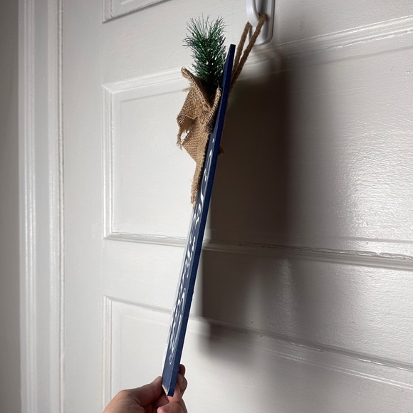 Penn State College FanGear Tis The Season Hanging Wood Holiday Home Decor Wreath - Picture 3 of 16